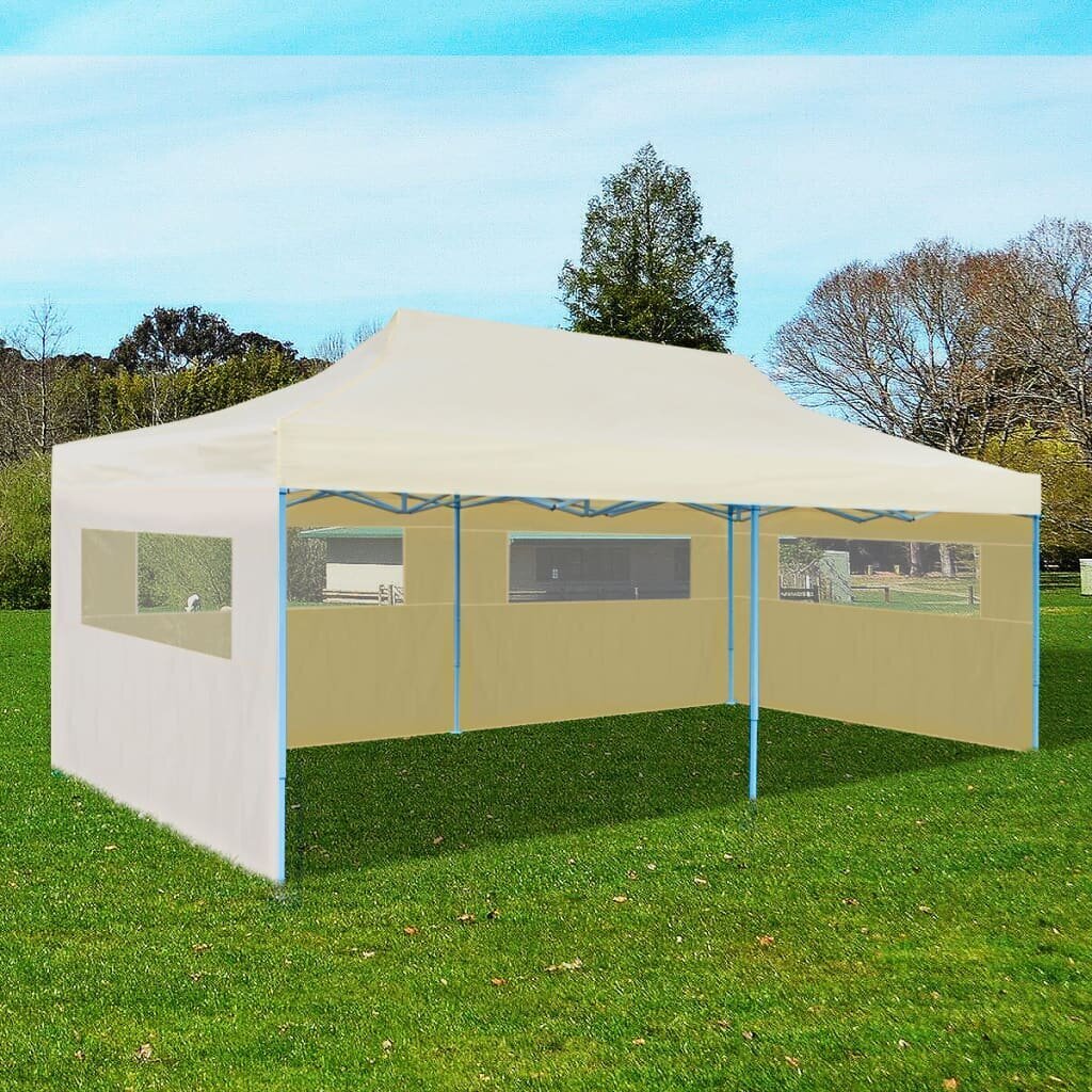 vidaXL kreemjas kokkupandav pop-up peotelk, 580 x 291 x 315 cm цена и информация | Varikatused ja aiapaviljonid | kaup24.ee