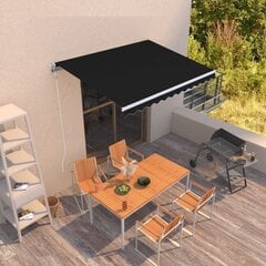 vidaXL automaatne sissetõmmatav varikatus 300 x 250 cm, antratsiithall цена и информация | Зонты, маркизы, стойки | kaup24.ee