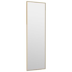 vidaXL uksepeegel, kuldne, 30 x 100 cm, klaas ja alumiinium цена и информация | Зеркала | kaup24.ee