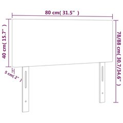 vidaXL voodipeats, sinine, 80x5x78/88 cm, kangas цена и информация | Кровати | kaup24.ee