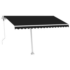 vidaXL automaatne varikatus LEDi ja tuuleanduriga 450x300 cm tumehall цена и информация | Зонты, маркизы, стойки | kaup24.ee