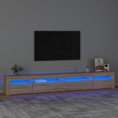 VidaXL telerialus LED-tuledega, pruun hind ja info | TV alused | kaup24.ee