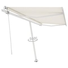 vidaXL iseseisev automaatne varikatus, 400x300 cm, kreemjas цена и информация | Зонты, маркизы, стойки | kaup24.ee