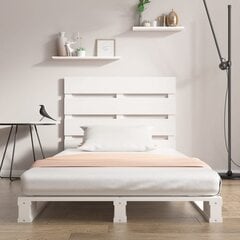 vidaXL voodiraam, valge, 75 x 190 cm, männipuit цена и информация | Кровати | kaup24.ee