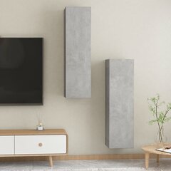 vidaXL televiisori kapid, 2tk., betoon, 30,5x30x100cm, MDP цена и информация | Тумбы под телевизор | kaup24.ee