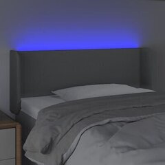 vidaXL LED-voodipeats, helehall, 103x16x78/88 cm, kangas цена и информация | Кровати | kaup24.ee