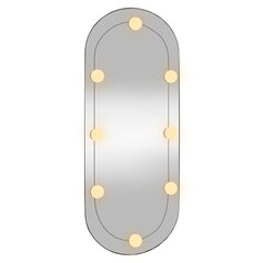 vidaXL seinapeegel LED-tuledega, 30 x 70 cm, klaas, ovaalne цена и информация | Зеркала | kaup24.ee