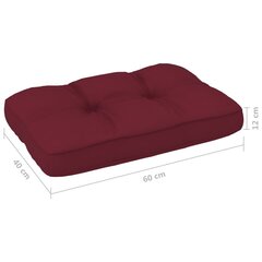 vidaXL euroalustest diivani padi, veinipunane 60 x 40 x 10 cm цена и информация | Подушки, наволочки, чехлы | kaup24.ee