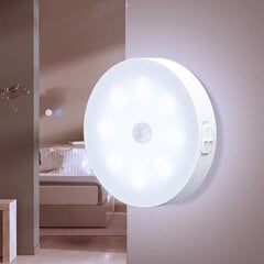 Elight W3 Настенный Led 1W ночной светильник с батарейкой 6000K с сэнсором движения / сумерков USB-C Белый цена и информация | Люстры | kaup24.ee