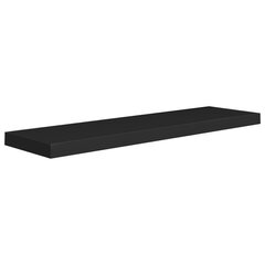 vidaXL seinariiul, must, 90 x 23,5 x 3,8 cm MDF цена и информация | Полки | kaup24.ee