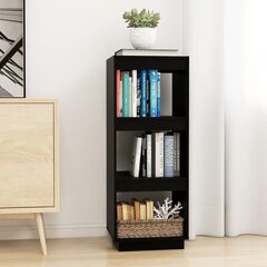 vidaXL raamaturiiul/ruumijagaja, must, 40x35x135 cm, täismännipuit hind ja info | Riiulid | kaup24.ee