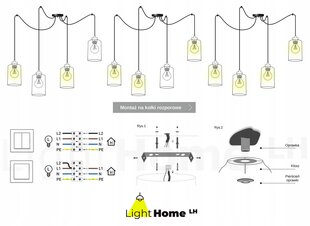 LightHome riputatav SpiderPanta hind ja info | Rippvalgustid | kaup24.ee