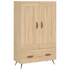 vidaXL kõrge kapp, Sonoma tamm, 69,5 x 31 x 115 cm, tehispuit цена и информация | Комоды | kaup24.ee