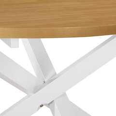 vidaXL söögilaud, valge, 120 x 75 cm, MDF цена и информация | Кухонные и обеденные столы | kaup24.ee