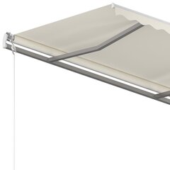 vidaXL automaatne sissetõmmatav varikatus 300 x 250 cm, kreemjas цена и информация | Зонты, маркизы, стойки | kaup24.ee