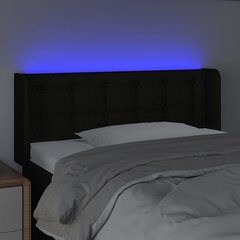 vidaXL LED-voodipeats, must, 103x16x78/88 cm, kangas цена и информация | Кровати | kaup24.ee