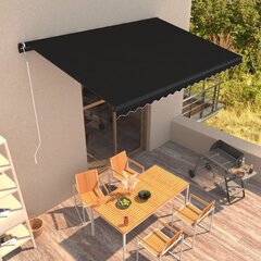 vidaXL automaatne sissetõmmatav varikatus, 500 x 300 cm antratsiithall цена и информация | Зонты, маркизы, стойки | kaup24.ee