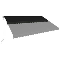 vidaXL automaatne sissetõmmatav varikatus, 500 x 300 cm antratsiithall цена и информация | Зонты, маркизы, стойки | kaup24.ee