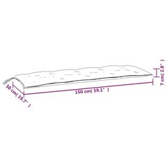 vidaXL aiapingi istmepadjad 2 tk, mitmevärviline, 150x50x7 cm, kangas hind ja info | Toolipadjad ja -katted | kaup24.ee