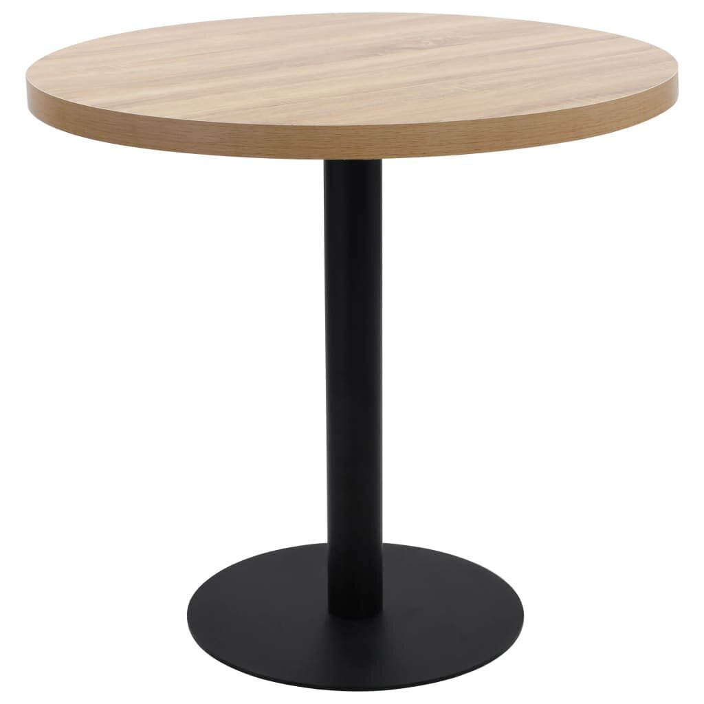 vidaXL bistroolaud, helepruun, 80 cm, MDF hind ja info | Köögi- ja söögilauad | kaup24.ee