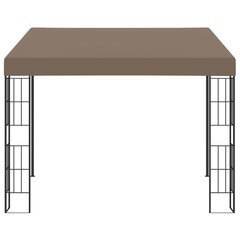 vidaXL seinale kinnitatav varjualune 3 x 3 m, pruunikashall, kangas hind ja info | Varikatused ja aiapaviljonid | kaup24.ee