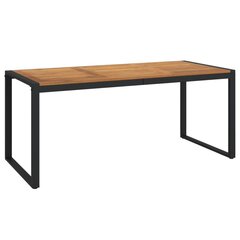 vidaXL aialaud U-kujuliste jalgadega, 180 x 90 x 75 cm, akaatsiapuit цена и информация | Садовые столы и столики | kaup24.ee