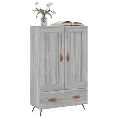 vidaXL kõrge kapp, hall Sonoma tamm, 69,5 x 31 x 115 cm, tehispuit hind ja info | Kummutid | kaup24.ee