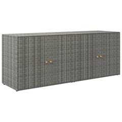 vidaXL aia hoiukapp, hall, 198x55,5x80 cm polürotang цена и информация | Шкафчики в гостиную | kaup24.ee