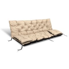 Veekindel padi õuemööblile, beige, 180x60x50 cm hind ja info | Toolipadjad ja -katted | kaup24.ee