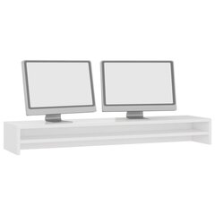 vidaXL monitorialus, valge, 100 x 24 x 13 cm, puitlaastplaat hind ja info | TV alused | kaup24.ee