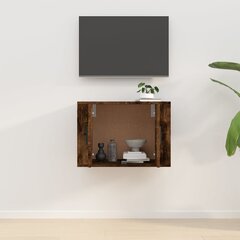 vidaXL seinale kinnitatav telerikapp, suitsutatud tamm, 57x34,5x40 cm цена и информация | Тумбы под телевизор | kaup24.ee