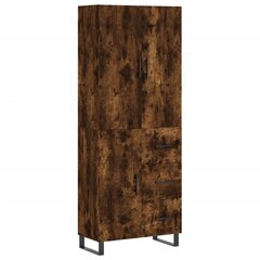 vidaXL kõrge kapp, suitsutatud tamm, 69,5 x 34 x 180 cm, tehispuit цена и информация | Комоды | kaup24.ee