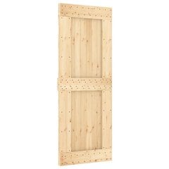 vidaXL liuguks tarvikutega 80 x 210 cm, männipuit цена и информация | Межкомнатные двери | kaup24.ee