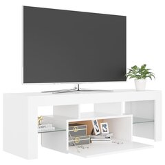 vidaXL telerialus LED-tuledega, valge, 120 x 35 x 40 cm hind ja info | TV alused | kaup24.ee