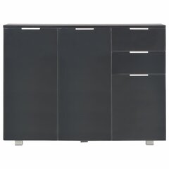 vidaXL puhvetkapp, kõrgläikega must, 107x35x80,5 cm цена и информация | Шкафчики в гостиную | kaup24.ee