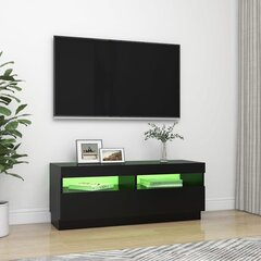 vidaXL telerialus LED-tuledega, must, 100x35x40 cm цена и информация | Тумбы под телевизор | kaup24.ee