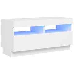 vidaXL telerialus LED-tuledega, valge, 80 x 35 x 40 cm цена и информация | Тумбы под телевизор | kaup24.ee