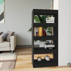 Книжный шкаф/разделитель для комнаты, 60x30x135 см, черный цена и информация | Полки | kaup24.ee