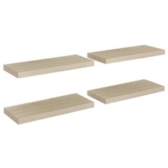 Seinariiulid VidaXL, 4 tk., 60x23,5x3,8 cm, tamm цена и информация | Полки | kaup24.ee