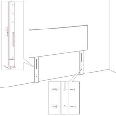 vidaXL LED-voodipeats, tumepruun, 183x16x78/88 cm, kangas hind ja info | Voodid | kaup24.ee