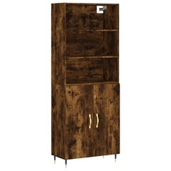 vidaXL kõrge kapp, suitsutatud tamm, 69,5 x 34 x 180 cm, tehispuit цена и информация | Комоды | kaup24.ee