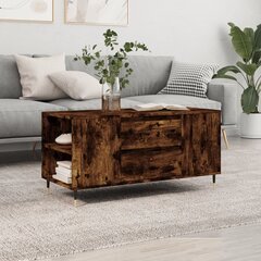 vidaXL kohvilaud, suitsutatud tamm, 102x44,5x50 cm, tehispuit цена и информация | Журнальные столики | kaup24.ee