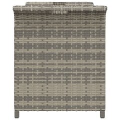 vidaXL aiapink istmepadjaga, hall, 116 x 46 x 57 cm, polürotang цена и информация | Скамейки | kaup24.ee