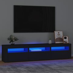 vidaXL telerialus LED-tuledega, must, 180 x 35 x 40 cm цена и информация | Тумбы под телевизор | kaup24.ee