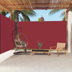 vidaXL lahtitõmmatav külgsein, punane, 220 x 600 cm цена и информация | Зонты, маркизы, стойки | kaup24.ee