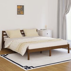 810443 vidaXL Bed Frame Solid Wood Pine 160x200 cm Honey Brown цена и информация | Кровати | kaup24.ee