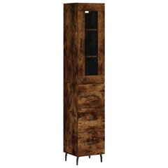 vidaXL kõrge kapp, suitsutatud tamm, 34,5x34x180 cm, tehispuit цена и информация | Комоды | kaup24.ee