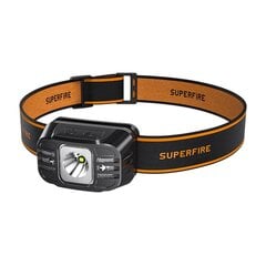 Headlamp Superfire HL75-S, 350lm, USB hind ja info | Taskulambid, prožektorid | kaup24.ee