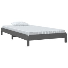 vidaXL virnastatav voodi, hall, 75 x 190 cm, männipuit hind ja info | Voodid | kaup24.ee
