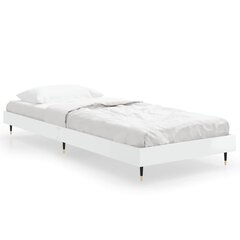 vidaXL voodiraam, kõrgläikega valge, 75x190 cm, tehispuit hind ja info | Voodid | kaup24.ee